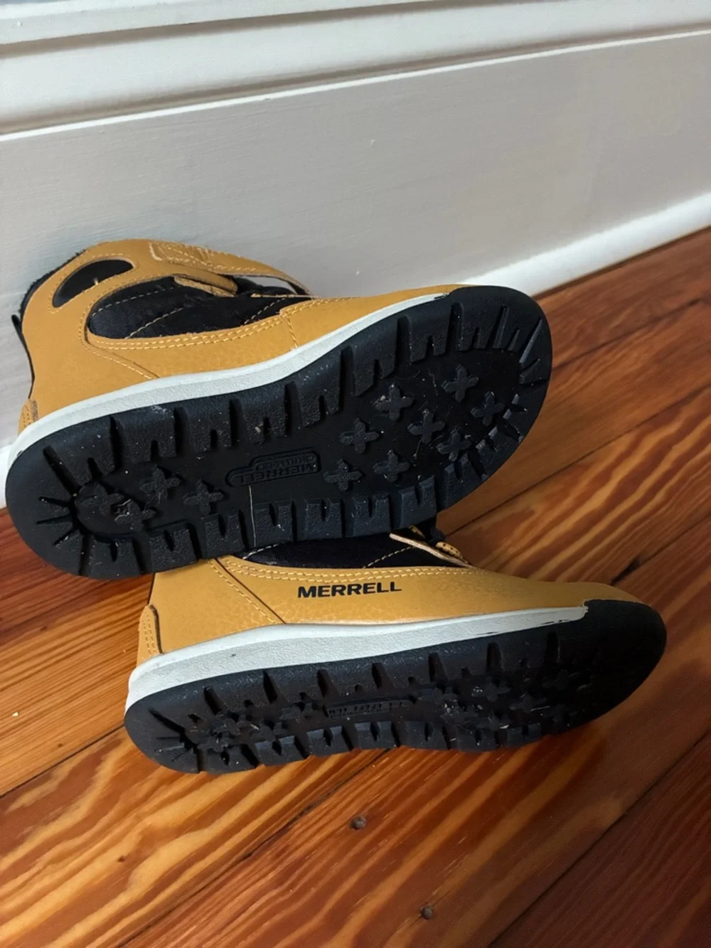 Merrell Kids Black and Tan Winter Snow Boots